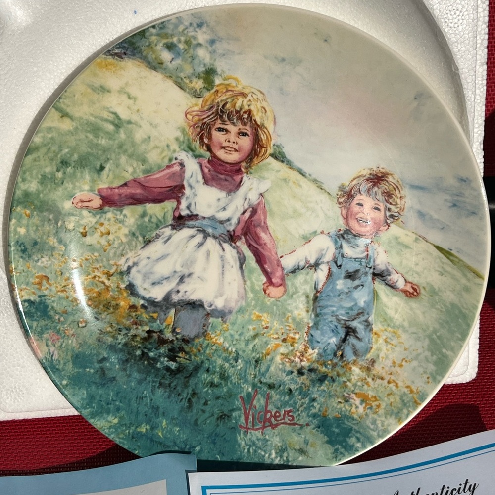 Play Time - Vickers Decorative Plate with Children